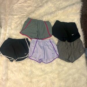 5 pairs of GENTLY used nike shorts